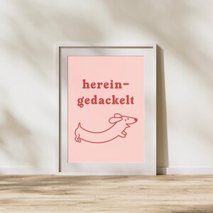 Zitat Poster Hereingedackelt, Zitat Wandkunst, Poster Eingangsbereich, Willkommens-Poster, Wandkunst, Wall Art, Digitales Poster