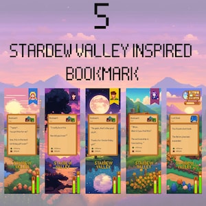 Stardew Valley Bookmark | Stardew Valley Birthday Gift, Cozy Gaming Bookmark, Stardew Valley Gifts, Stardew Book, Stardew Valley Stationary
