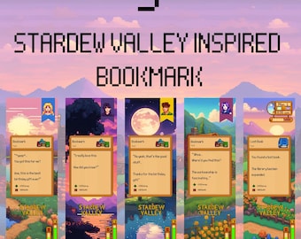 Stardew Valley Bookmark | Stardew Valley Birthday Gift, Cozy Gaming Bookmark, Stardew Valley Gifts, Stardew Book, Stardew Valley Stationary