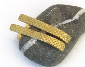 18K gold earrings, Gold Bar Earrings, Yellow Gold earrings - Minimalist Jewelry