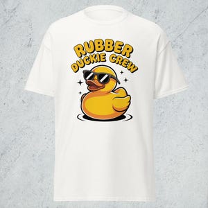 Unisex T-shirt, Rubber Duckie Crew Shirt, Graphic Tee, Casual Shirt, Gift For Him, Gift For Her, Fun T-shirt