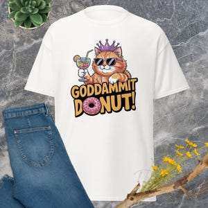 Unisex Goddammit Donut Tee, Casual Shirt, Graphic T-Shirt, Fun Design, Gift Idea, Casual Fashion