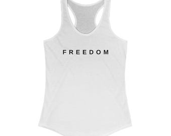 Charlie Kirk Freedom Racerback Tank: Political Activist Apparel