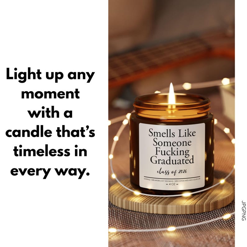 Class of 2026 Personalized Graduation Candle, Custom Year Scented Soy ...
