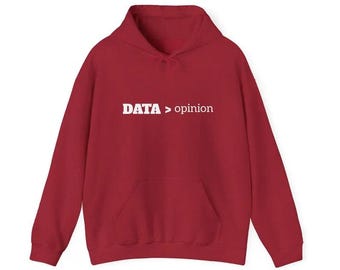 Sweater met capuchon voor Science Coding Data Analyst, uniseks zware mix en Data Opinion Lover Programmer-sweater