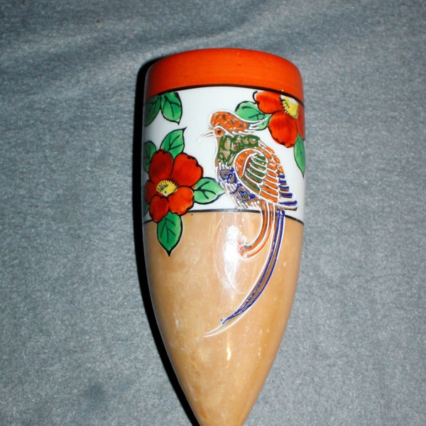 Japanese Lustreware Wall Pocket Vase