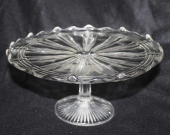 Vintage Glass Eapg Cake Stand