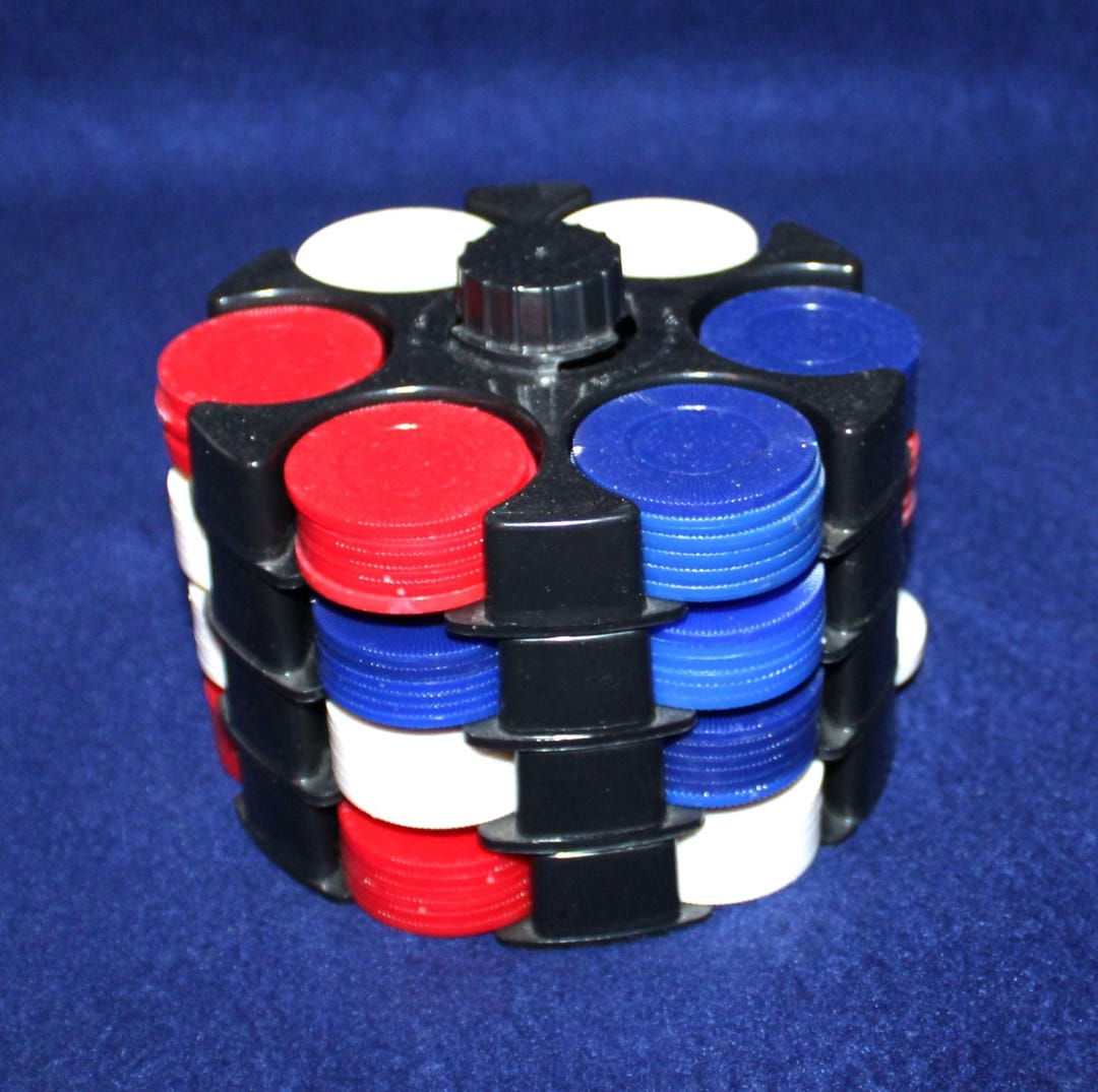 Vintage Stacking Locking Poker Chip Caddies Set of 4 - Etsy