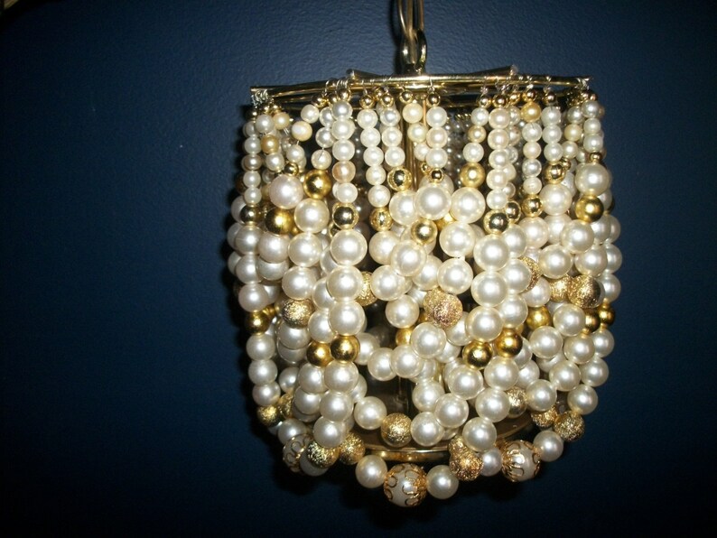 Pearl Beaded Pendant Chandelier