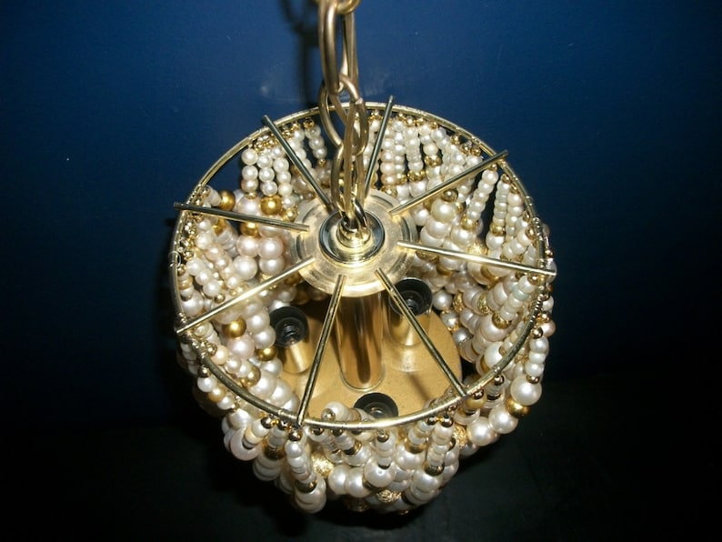 Pearl Beaded Pendant Chandelier