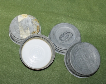 Vintage Zinc Ball Jar Lids lot of 19