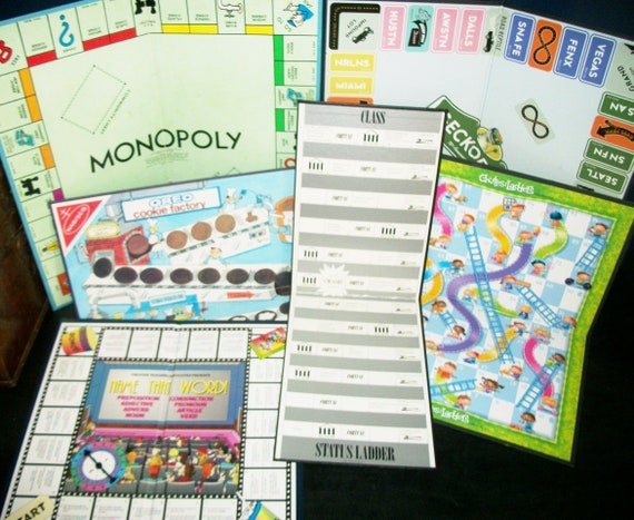 6 Vintage Game Boards Monopoly Geckopoly Oreo Cookie Etsy