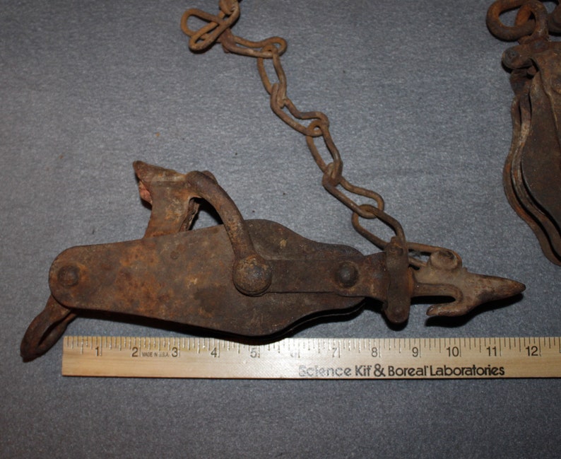 Pully Ruler Vintage Metal Industrial Pulleys - Etsy
