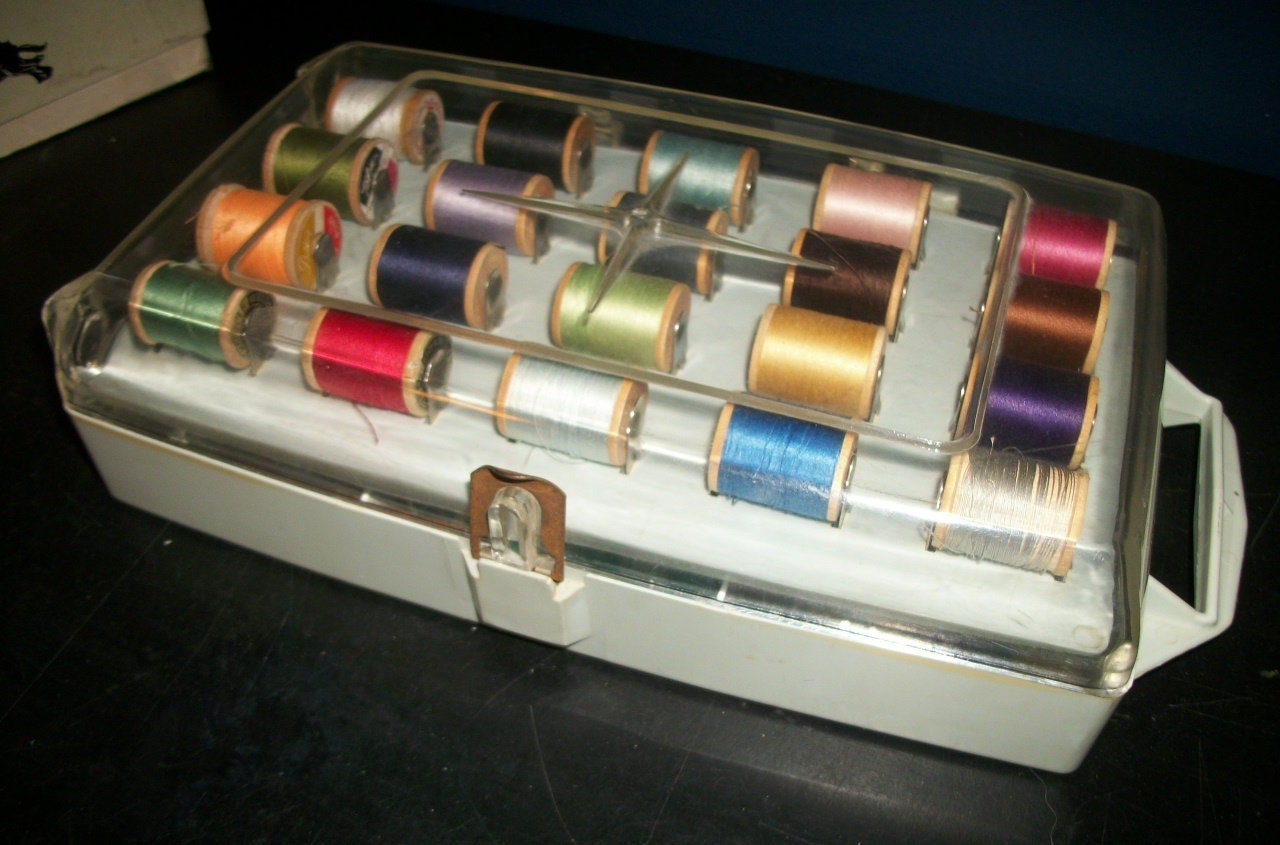 Vintage Hardcase Sewing Kit & Contents Sewing Notions Etsy