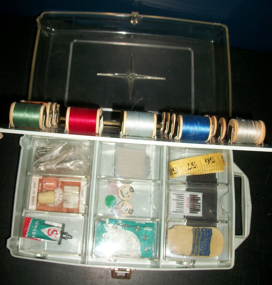Vintage Hardcase Sewing Kit & Contents Sewing Notions Etsy