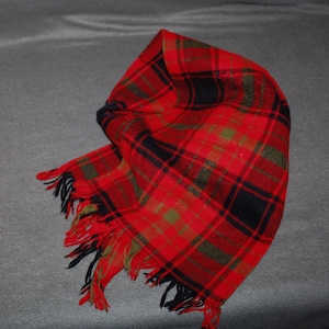 Vintage Tartan Plaid Winter Scarf