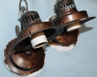 Vintage Brass Wall Sconces