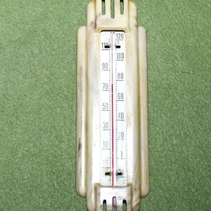 Vintage Cellulose Wall Thermometer Art Deco Style
