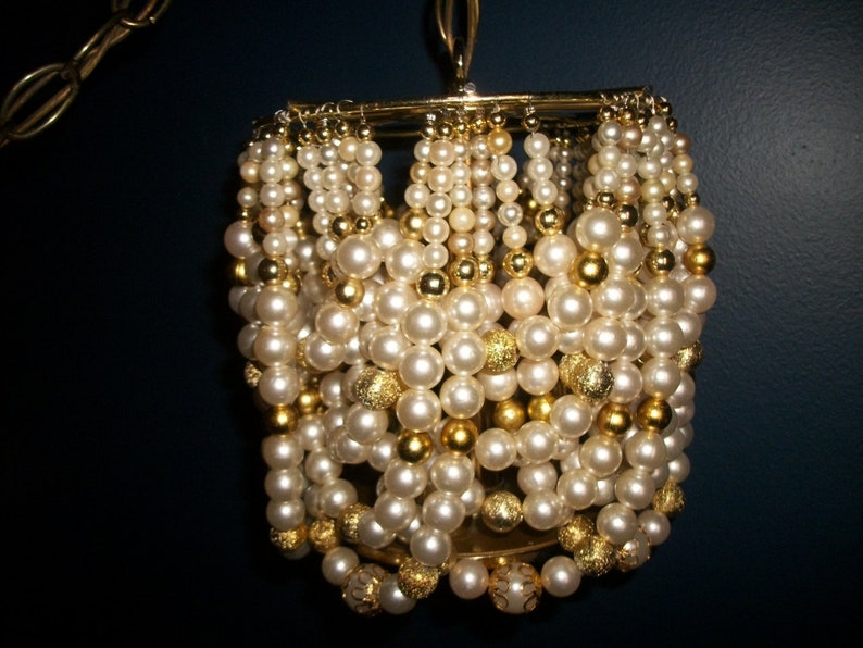 Pearl Beaded Pendant Chandelier