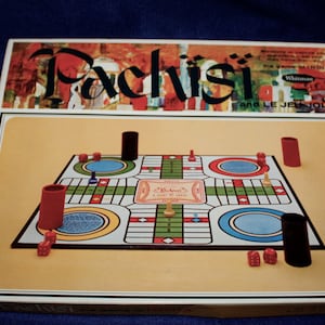 Vintage Parchisi Board Game Complete by Whitman