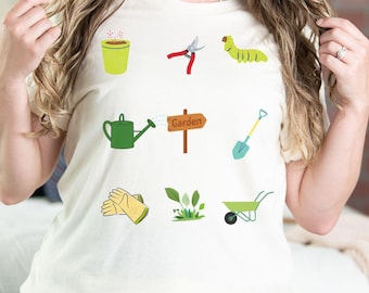 Gift for Gardener, Botanical Shirt, Spring Tshirt, Gardening Shirt, Gardener Shirt, Plant lover Shirts, Plant Mom Shirt, Gardening Gifts, T