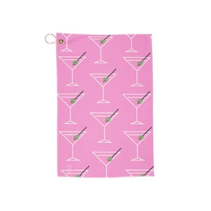 Golf Towel, Pink Martini Towel, Ladies Golf Towel,  Golf Accessories, Golf Gift, Golf Lover