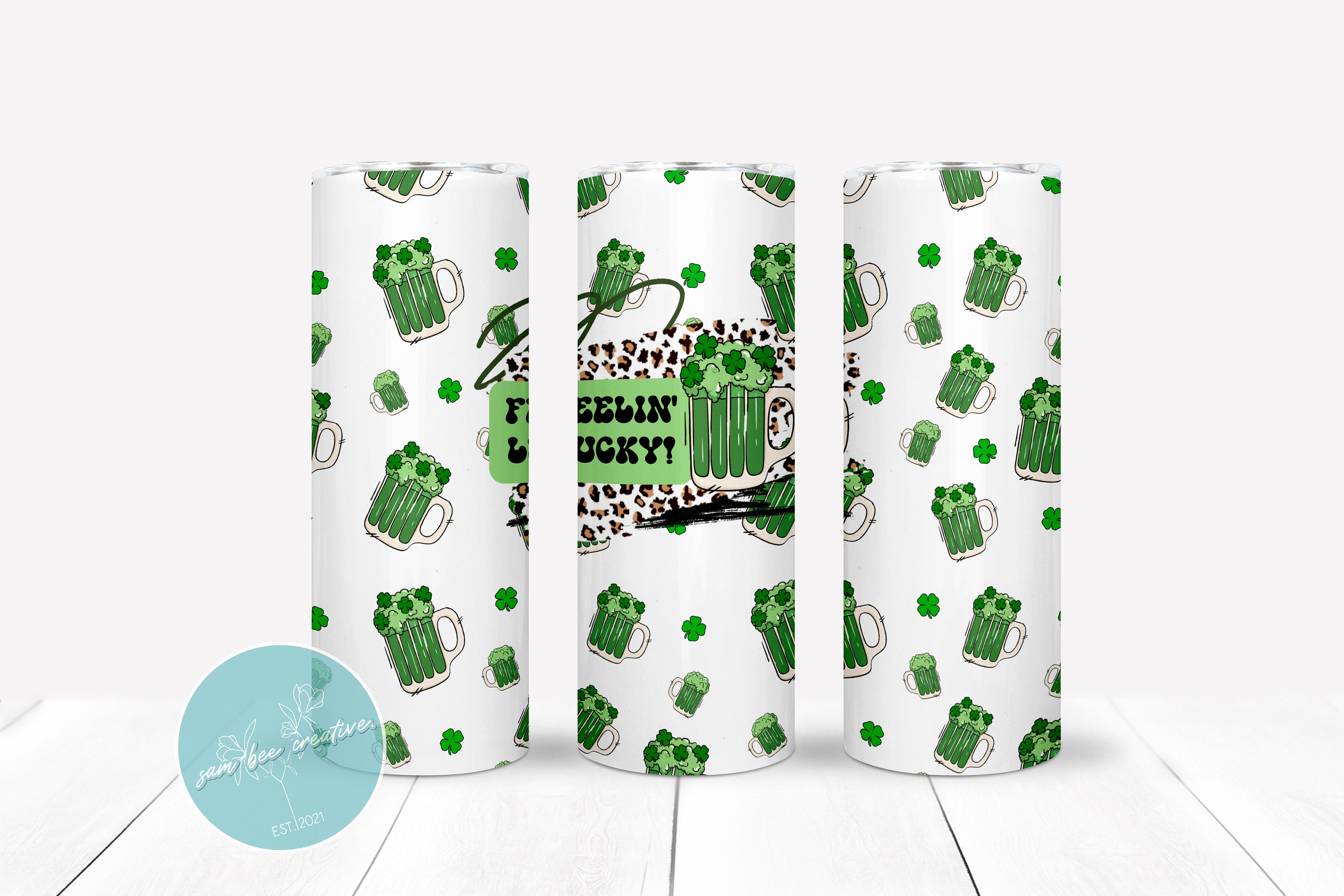 Happy St. Patrick 20 oz / 30 oz Skinny Tumbler Sublimation