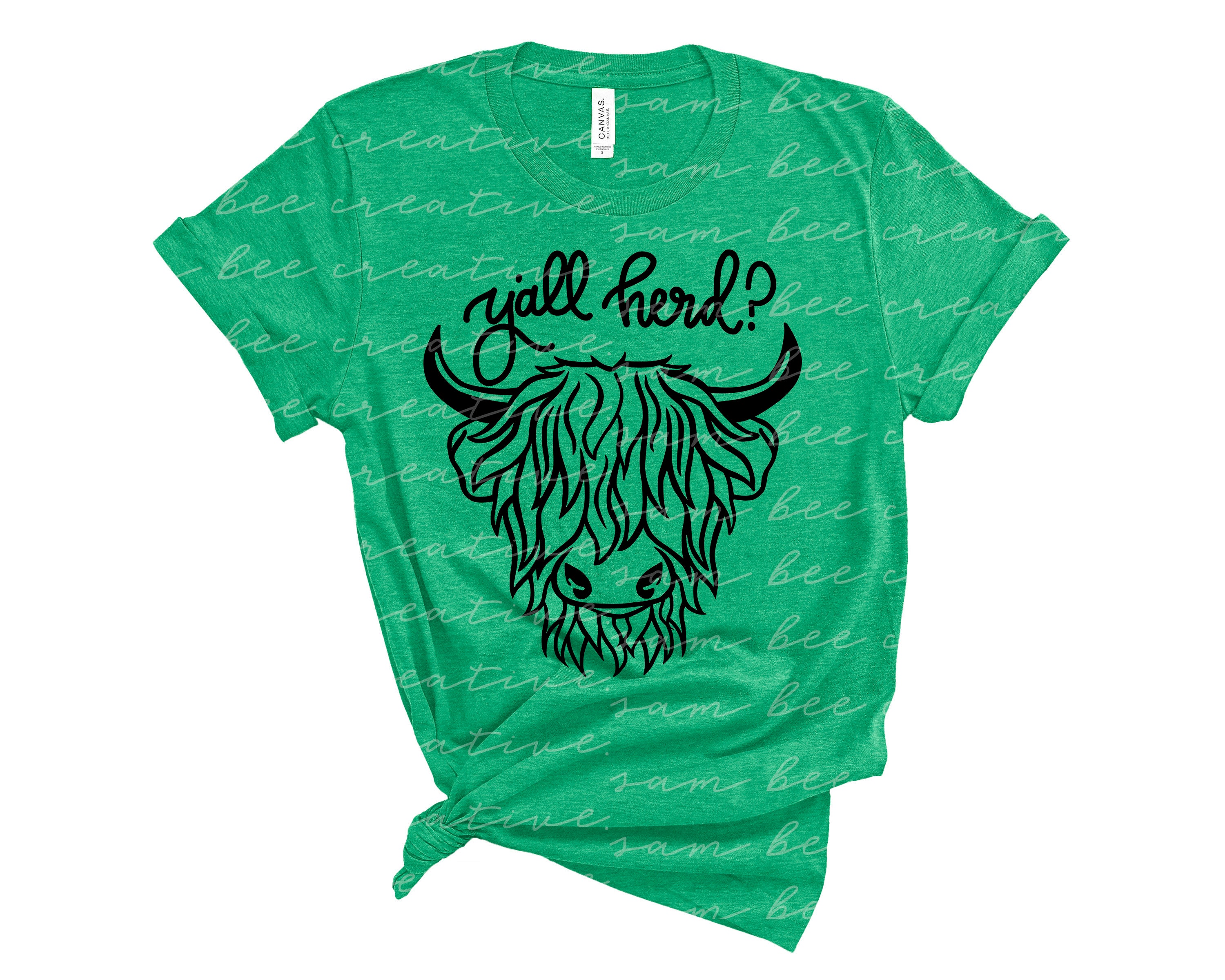 Y'all Herd Graphic T-Shirt / Y’all Herd? / Herd That? / West Virginia / Sublimation design / Bleached shirts for her / Women's T-Shirts