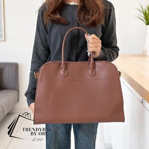 Grand sac fourre-tout en cuir pour femme | porté épaule minimaliste fait main | Sac à main élégant de tous les jours | Cadeau sac de transport à poignée supérieure