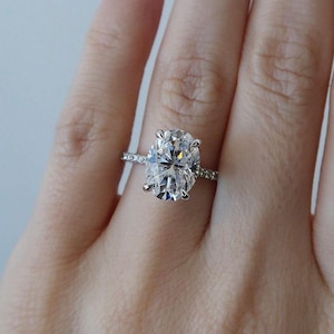 Oval Diamond Engagement Ring, Solitaire Oval Travel Wedding Ring, 925 Sterling Silver Anniversary Gift, Personalized Ring, Ring for Women