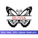 Butterfly Svg, Butterfly Split Monogram Svg Bundle, Name Monogram ...