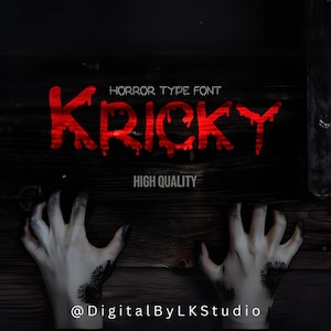 Horror Font | Scary Font for Halloween | Creepy Typeface for Posters, Book Covers, T-Shirts, Movies, Games | Spooky Display Font