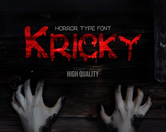 Horror Font | Scary Font for Halloween | Creepy Typeface for Posters, Book Covers, T-Shirts, Movies, Games | Spooky Display Font