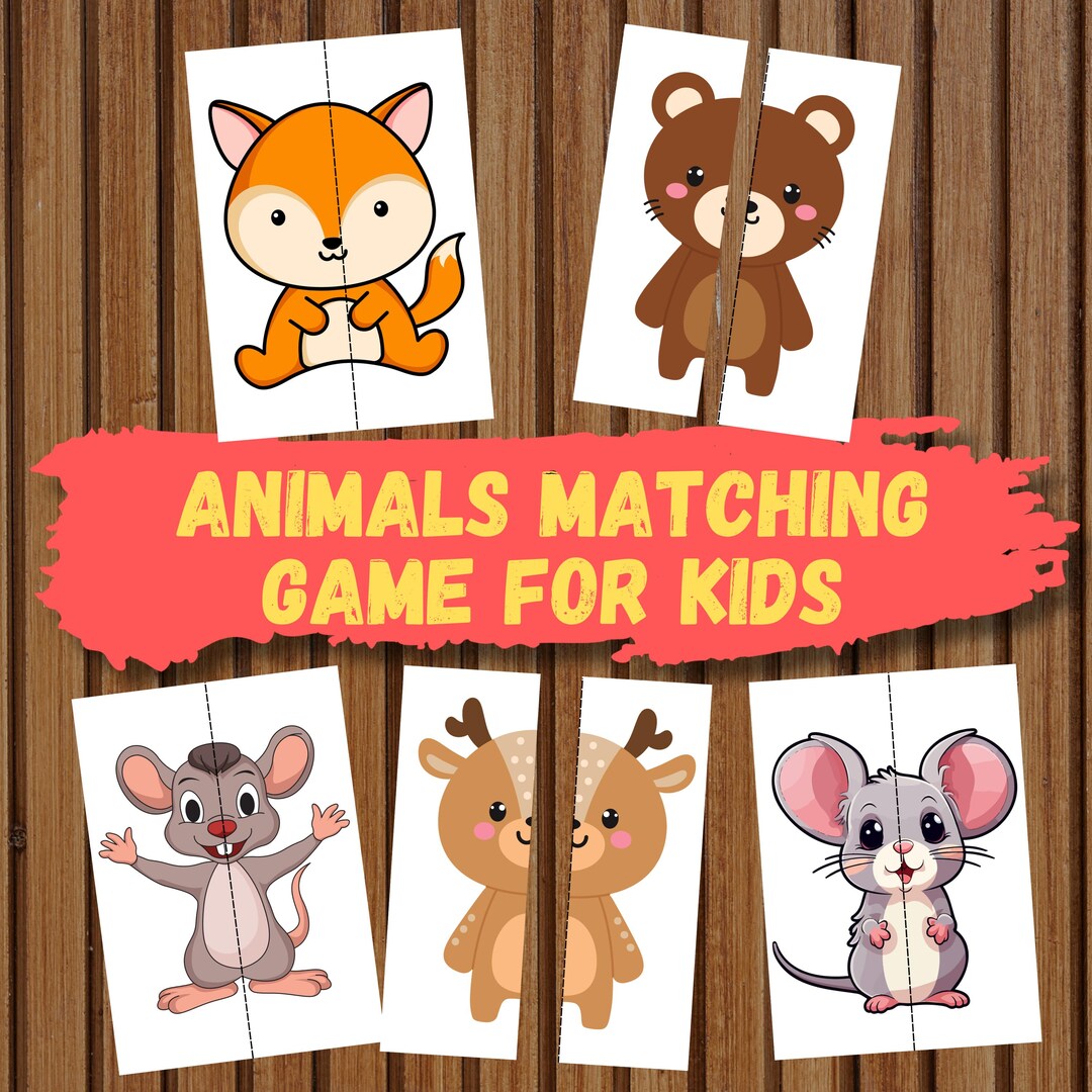 Animals Matching Game for Kids, Montessori\toddler\nursery Matching