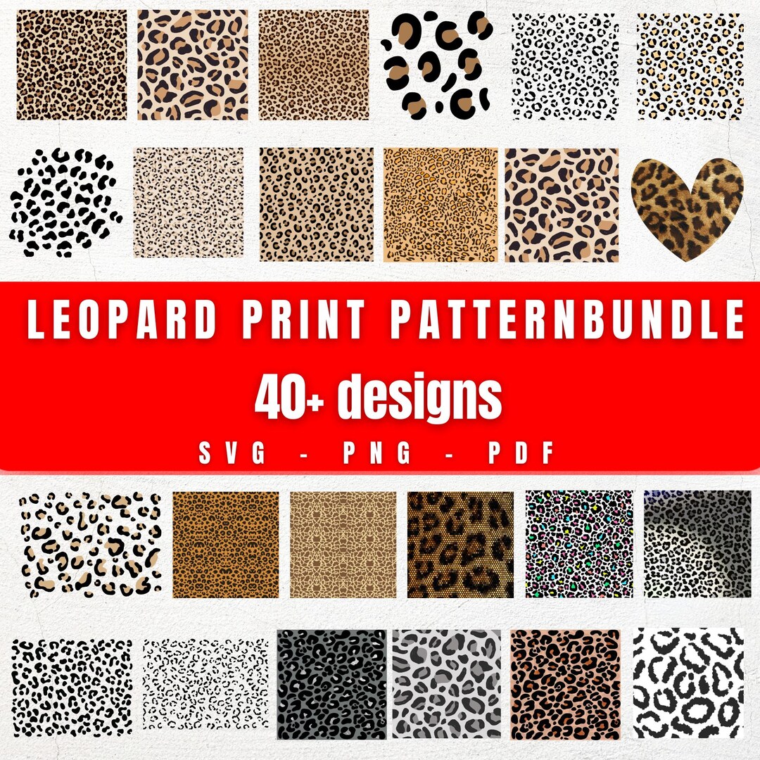 Leopard Print SVG Bundle, Leopard Pattern Svg, Repeating Pattern ...