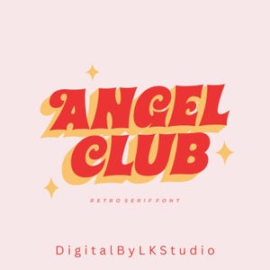 Retro Serif Font | Groovy Bold Vintage Font for Cricut, Procreate & Logos | 70s Display Font for Branding, Stickers, Posters, Sublimation