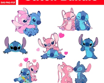 Stitch svg, stitch bundel, stitch clipart, stitch png, lilo and stitch svg, cricut svg, silhouet svg, steek gelaagd
