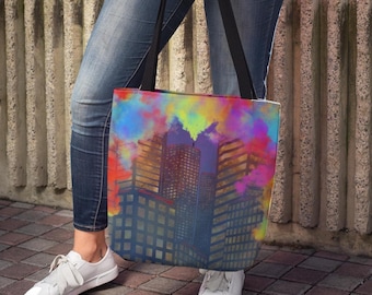Flare Rainbow Tote Bag - LGBTQ+ Pride Accessory, Statement Tote, Eco-Friendly Shopping Bag, Multi-Purpose Carry-All, Ally Gift
