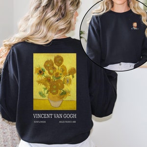 Van Gogh Sunflower Sweatshirt - Stylish Artist Apparel, Perfect Gift for Art Fans, Soft & Chic Pullover, Trendy, Comfy Artistic Sweater