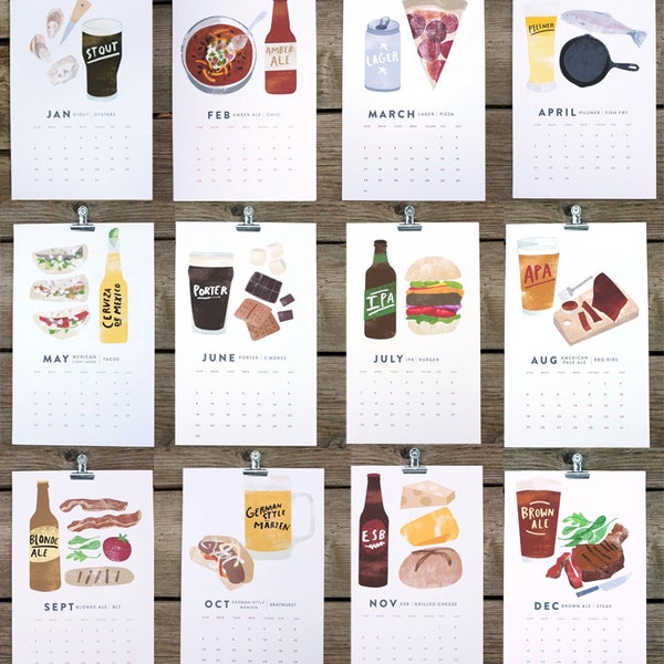 beer/food 2013 calendar