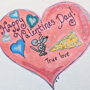 ¡Feliz día de San Valentín! Tarjeta de felicitación True Love - Mice for Peace para el día de San Valentín. Una linda nota de amor con forma de corazón para los amantes de los ratones de todo el mundo.