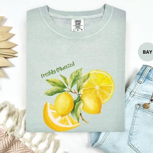 Comfort Colors Fruit Shirt, Lemon Coquette Shirt, Cottagecore Summer T-Shirt, Vintage Citrus Tee, Lemons Tshirt, Girly Beach Vacation Shirt
