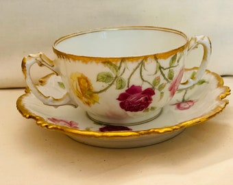 Tressemanes & Vogt Bouillon Cup and Saucer France