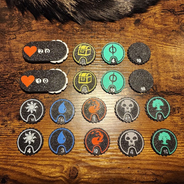 Magic the Gathering Simple Spinning Counters and Tokens