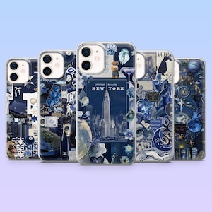 Navy Blue Phone Case Sailor Blue Aesthetic Cover for iPhone 16, 15, 14, 13, 12, Samsung S25Ultra, S24, S23, S22, A16, A55, A25, Pixel 9, 8A