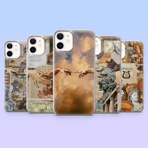 Greek Mythology Phone Case Renaissance Historical Cover for iPhone 16, 15, 14, 13, 12, Samsung S25+, S24Fe, S23, S22, A16, A55, A25, Pixel 9
