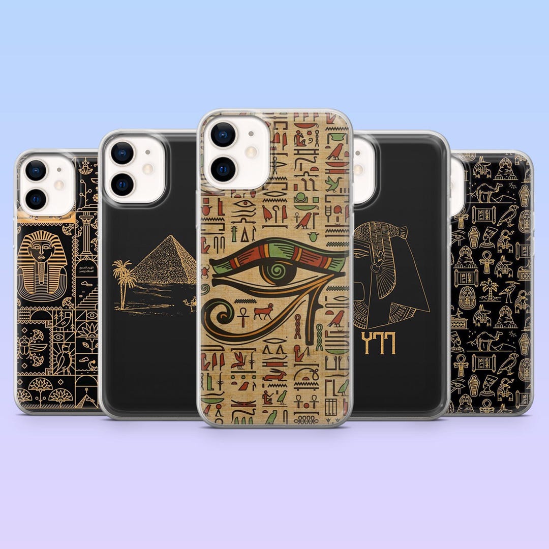 Ancient Egypt Phone Case Papyrus Pyramid Cover for iPhone 17pro, 16, 15 ...