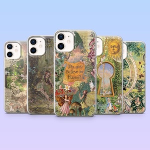 Capa de celular Fairy Core Nature Fairy para iPhone 16, 15, 14, 13, 12, Samsung S25Ultra, S24, S23, S22, A16, A55, A25, Pixel 9Pro, 8A