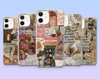Book lover Phone Case Bookish Booktok Cover for iPhone 17Pro, 16, 15, 14, 13, 12, Samsung S25, S24, S23Fe, S22, A16, A26, A56, Pixel 10,9Pro