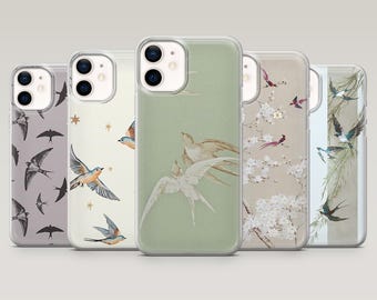 Bird Phone Case Wildlife Feather Nest Cover for iPhone 17Pro, 16, 15, 14, 13, 12, Samsung S25, S24, S23Fe, S22, A16, A26, A56, Pixel 10, 9